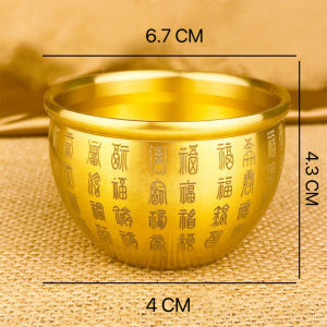 2026 Hundred Good Fortune Fuk Chinese Characters Brass Lucky Feng Shui Baifu Tank Cornucopia Of Wealth Prosperity