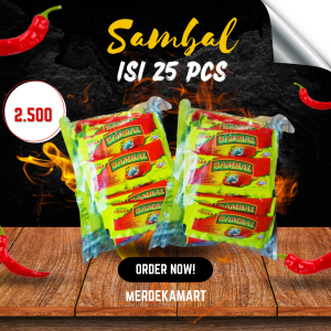 Saos Sambal Sachet Saus Sachet 1 Pack Isi 25 Pcs Makanan Pedas Bahan Botol