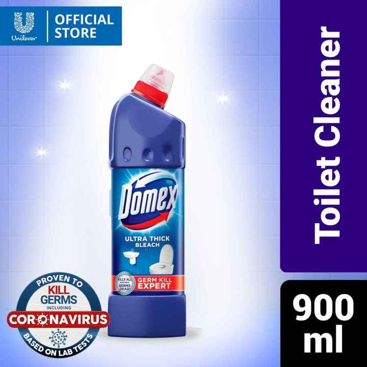 Domex Ultra Thick Bleach Toilet Cleaner Classic Antibacterial 900ml ...