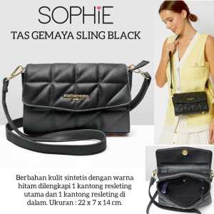 Tas Selempang Hitam Mini Wanita Sophie Martin Paris Bisa Jadi Hand Bag Gemaya Sling Black Sophie Martin Paris Eksclusive Premium Ada Kaki Tas Promo Katalog Terbaru Gratis Ongkir COD