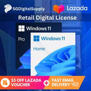 Microsoft Windows 11 Home/Pro Retail License | Permanent | 1 PC | Linked To Microsoft Account | Fast Email Delivery