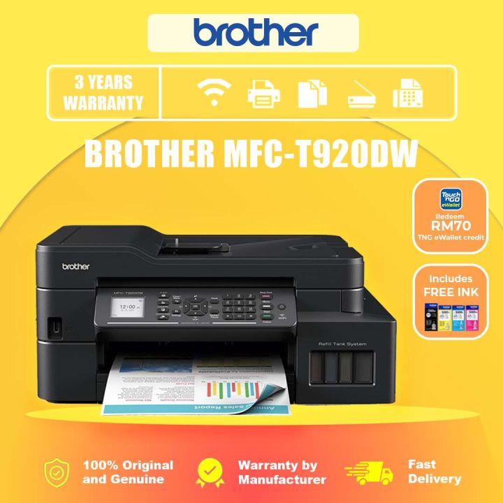 Brother Mfc-t920dw (4 In 1) Wifi Duplex Fax Printer (fax G4010 L5290 