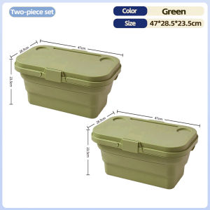 【Local Stock】Camping Equipment Multi-Functional Folding Table Basket Camping Storage Box Bucket Trunk Organizer 野餐篮