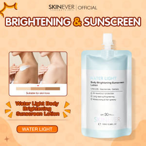 SKINEVER Water Light Sunscreen Lotion Centella Asiatica & Niacinamide Brightening & Waterproof Sunblock Water Resistant For Face & Body 100ml