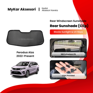 1PCS ALZA 2022-  present Rear Windscreen CarFit OEM Sunshade Block 67.3% UVB & 66.9% UVA Radiation