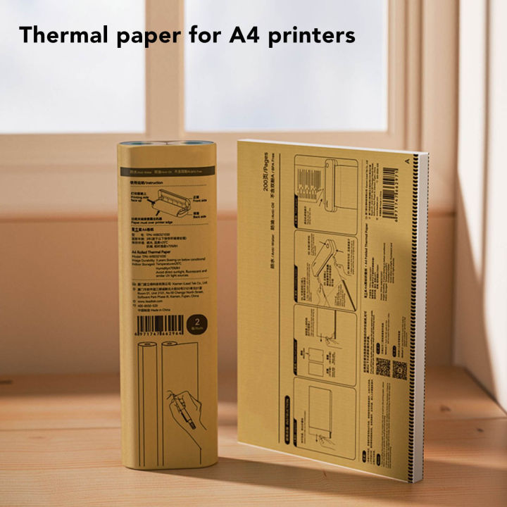 [Zeberdany] 2 Roll A4 Thermal Printer Paper 210xDia 30mm Refill Print ...