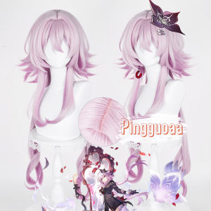 【Manmei】Honkai: Star Rail March 7th Evernight Cosplay Wig 100cm Long Heat-Resistant Synthetic Hair