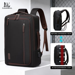 LouisWill Fashion Mens Backpack Business Laptop Backpack Expandable Large Capacity Travel Backpack Men 15.6inch Laptop Backpack Anti-theft Multi-function Backpack