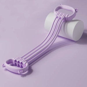 6 Pipes 8 Shaped  Resistance Bands Yoga Resistance Band 35 LB Open Back Practice Stretch Strap Soft Silicone Quick Rebound