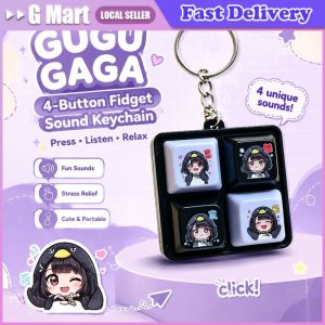 Gugu Gaga Face Changing Keychain Trendy Handheld Keychain Cartoon Stress Relief Toy Backpack Pendant Birthday Gift