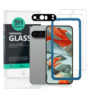 Ibywind for Google Pixel 9 Pro XL 5G Screen Protector(Pack of 2)with 1pc Metal Lens ProtectorEasy Install Kit