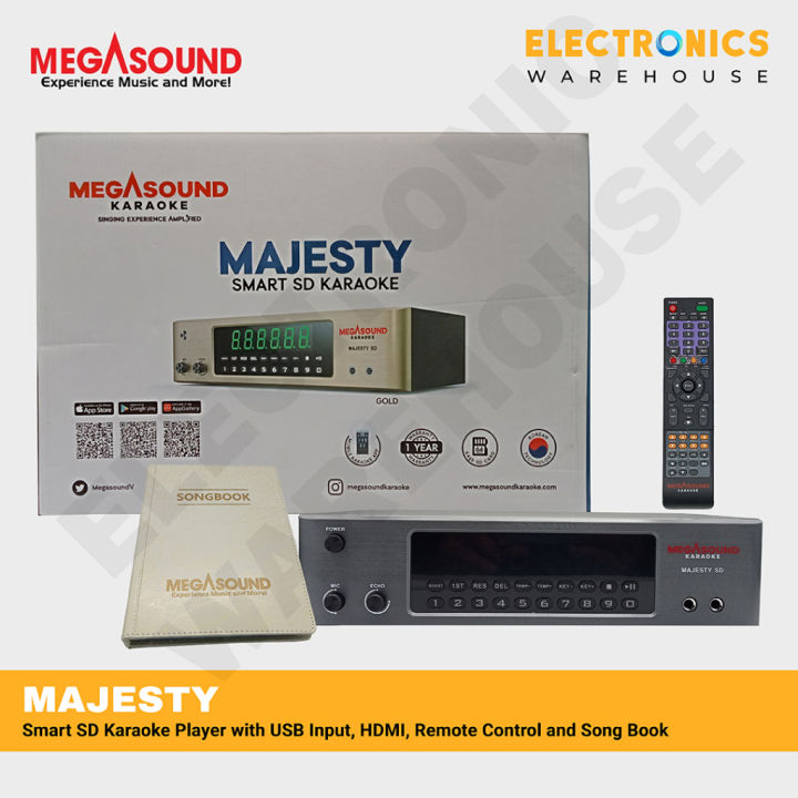 Megasound MAJESTY, Smart SD Karaoke Player with USB Input, HDMI, Remote ...