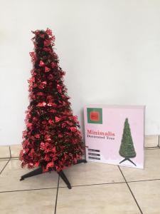 Pohon Natal Lonceng Merah 90 cm / Aman Bahan PET bukan PVC / Christmas Tree