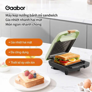Máy Kẹp Bánh Mì Sandwich Gaabor EH-M02A 500W – Máy Nướng Bánh Mì Gối Rán Trứng Mini Chống Dính Cao Cấp