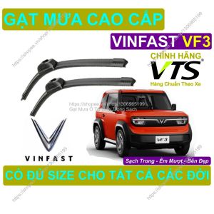 Gạt Mưa Silicon Kính Lái Vinfast VF3 Cặp Gạt M.ưa Kính Lái Vinfast VF3 Có Đủ S.ize Cho Các Đời Xe Vinfast VF3