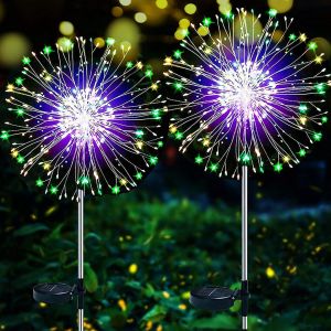 Home2U🏡 Outdoor Solar Fireworks Light Pelita Raya 90LED/150LED LAMPU RAYA Solar Powered Fireworks Light Solar Garden Light