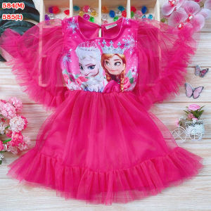 2-8ขวบ ชุดเอลซ่าแต่งระบายแขน ระบายชาย ชุดเจ้าหญิง ชุดเดรสเด็กผู้หญิง เสื้อผ้าเด็กผู้หญิง ชุดเด็กผู้หญิง ชุดเด็กผญ เดรสเอลซ่า [584]
