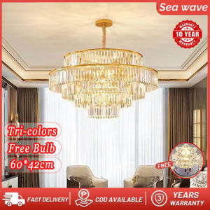 【Free Bulb+Free Gift】Chandelier Luxury LED Indoor Lighting Kitchean Lamps Crystal Ceiling Light Lamp living room