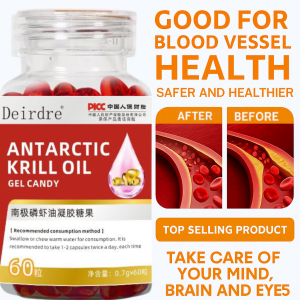 [Upgraded High-Efficiency Version]Antarctic Krill Oil Capsules Deep Sea Fish Oil Soft Capsule Anti-Oxidation Astaxanthin Supplements南极磷虾油凝胶糖
