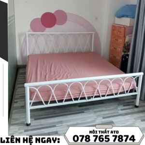 [MIỄN SHIP-RAP 0Đ] giường sắt thiết kế kiểu lưới đủ size 80cm1m 1m2 1m41m6 1m8x2m mới 100% giá xưởng