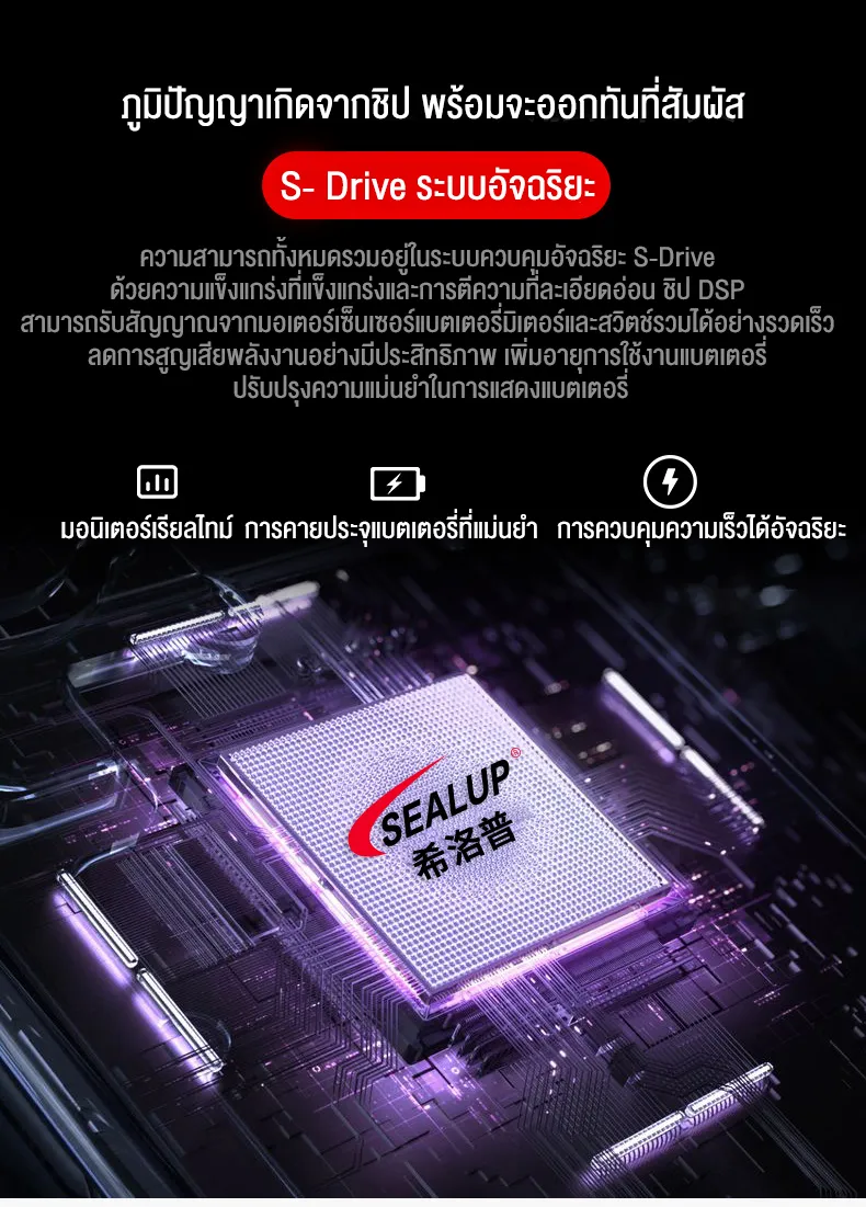 SEALUP Q13 พ่อแม่ลูกรถไฟฟ้า สกู๊ตเตอร์ไฟฟ้าออฟโรด สกูตเตอร์ไฟฟ้า คันใหญ่พับได้ กับลูกๆจักรยานไฟฟ้า กันน้ำ