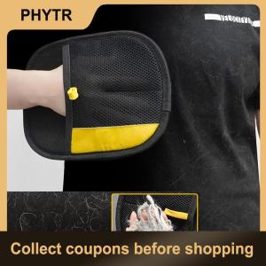 【PHYTR】 Pet Hair Remover Electrostatic Glove Pets Grooming Gloves High-Efficiency Pets Hairs Removal Gloves Cat Hairs Removal Tool