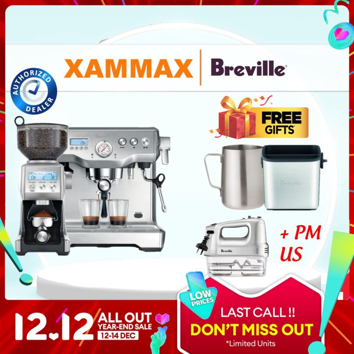 Breville BES920 Dual Boiler Espresso Machine + BCG820 Smart Coffee Grinder Lazada