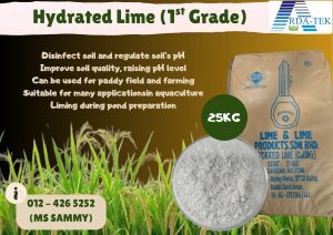 (25KG) CaOH2 Calcium Hydroxide / Hydrated Lime [1st Grade] / Kapur Pertanian Agriculture