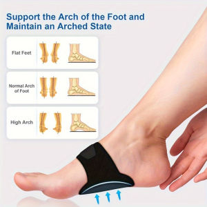 2pcs Mens and Womens Foot Protector Arch Pads Mens and Womens High Arch Arch Support Shock Absorption Half Foot Pad Flat Foot Inner and Outer Splayed Orthotic Pads Support Shock Absorption Insoles Comfortable and Flat Foot