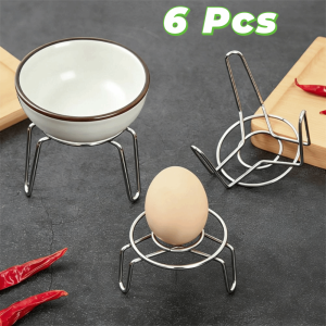 TFHDFHRG 6PCS High/Short Feet Mini Steaming Rack Rust-resistant Bold Air Fryer Steaming Rack Easy To Clean Stainless Steel Small Pot Steaming Basket Cup