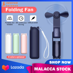 Mini Pocket Fan Kecil Kipas Electric Portable Folding Handheld Fans 3 Mode Small Air Cooler Outdoor Travel Strong Wind USB Fan