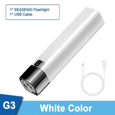Flashlight USB Rechargeable High lumens Ultra-bright Mini Torch Household Emergency Lamp Led Fast Charging Camping Hiking Emergency Light Strong High Brightness Lamp Spotlight Search Portable Lightweight Light