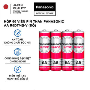 Vỉ 4 viên Pin Than Panasonic AA R6DT/4S-V (Đỏ) – Hàng Chính Hãng