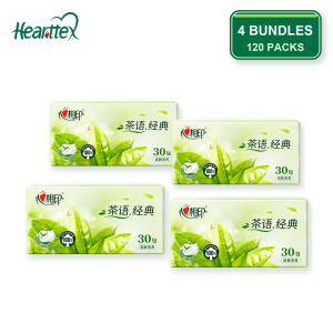 【Lucky Home】 【2/4/8Bundle】心相印Hearttex 4-Ply Pocket Tissues 30 Mini Packs Tea Scent Facial Tissue for Travel