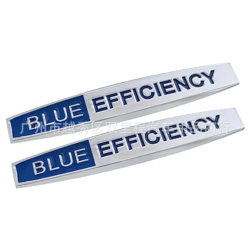 2PCS side logo Blue Efficiency emblem ELEGANCE sticker for Mercedes benz  Brabus Car rear trunk badge 3D metal decoration