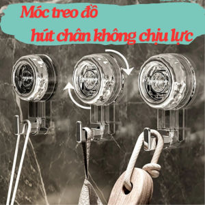Móc Treo Đồ Hút Chân Không Phong Cách Bắc Âu Kiểu Bánh Lái Chịu Lực Có Thể Tái Sử Dụng Nhiều Lần Không Cần Khoan Vít
