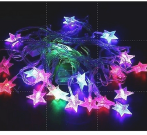 Lampu Tumblr LED 10 Meter Anggur Bola Bintang Star RGB // Bulat Warna Warni Natal Hias