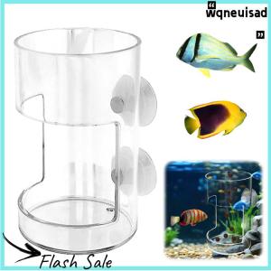 【WQ】 COD หลอดอะคริลิกใส่อาหารปลาที่ใส่อาหารปลาพร้อมถ้วยดูดสำหรับ2025ตู้ปลาใหม่
