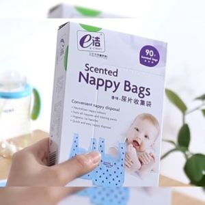 JIJI.SG Eclean Scented Nappy Bags Easy-Tie for Travel Disposal Bag 90pcs