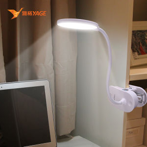 Lampu meja dengan layar sentuh on/off 3 mode clip aman buat mata lampu baca dengan lithium baterai yang recahrgeable Kabel power USB