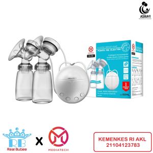 Mediatech X Real Bubee 8023 Double Electric Breastpump Pompa ASI Elektrik Dua Payudara