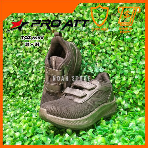 NOAH - Sepatu Anak PRO ATT TGZ 895V 31- 34 / Sepatu Sekolah Hitam / Sepatu Perekat Anak fashion /Sepatu Anak
