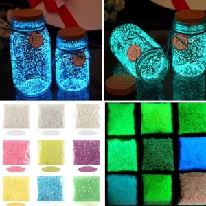 Luminous Sand Stones Glow in Dark Yard Garden Outdoor Fish Tank Decorations 10g+wish Bottle