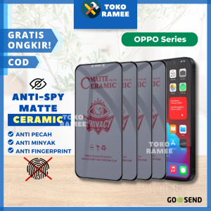 Tempered / Temper / Tempred Glass / Glas Privacy Anti Gores Matte / Anti Spy Anti Pecah Anti Minyak / Pelindung Privasi / Anti Intip Ingintip Full Layar OPPO A55 A95 A91 A95 A96 A76 A37 A74 A1K A11K A3S A54 A52 A15s A12 A5s A7 A31 A3S A15 Anti Spy