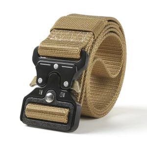 Simple and durable metal snap fastener nylon Outdoor tactical belt
