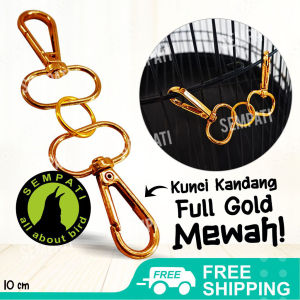 SEMPATI Rantai Kunci Bulat Full Gold Stainless Sempati Pengunci Sangkar Burung Murai Lovebird Kenari Kacer Gembok Pengaman Kandang Hewan Kucing Anjing Kelinci Hamster Sugar Glider