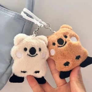 THOMA Short Tailed Kangaroo Plush Koala Keychain Persimmon Bear Koala Koala Plush Pendant Fashion Soft Scallion Plush Keyring Childrens Gift