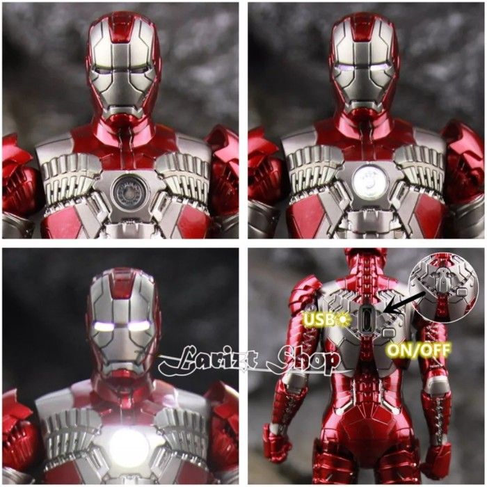ZD Toys  Marvel Avengers Ironman 2 Iron man Mark 5 Figure