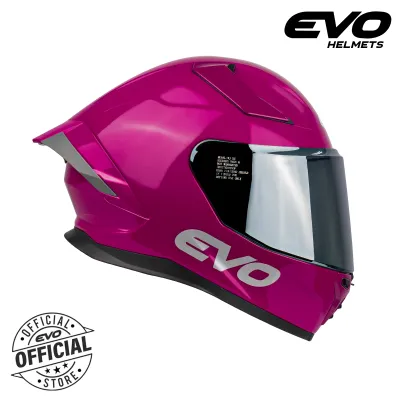 EVO M2 Plain Dual Visor Full Face Helmet with Free Clear Lens