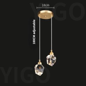 Bedroom Bedside Crystal Pendant Lamp Dining Table Bar Living Room Ceiling Pendant Light Nordic Modern Minimalist Ceiling Light Hanging LightFast shipping